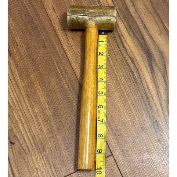 Garland No. 3 Rawhide Mallet Hammer 1-3/4" x 3-3/8" x 9 oz USA Leather Stamping - Picture 3 of 6